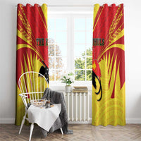Papua New Guinea Rugby Window Curtain Kumuls Heritage