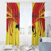 Papua New Guinea Rugby Window Curtain Kumuls Heritage