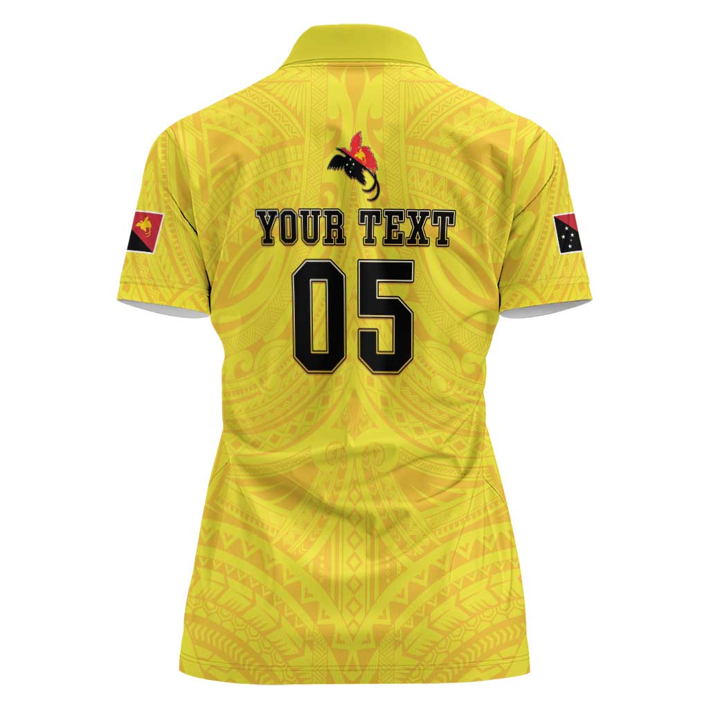 Papua New Guinea Rugby Custom Women Polo Shirt Kumuls Heritage