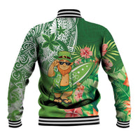 Aloha Hawaii St Patrick's Day Baseball Jacket Polynesian Style