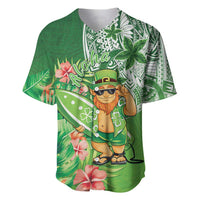 Aloha Hawaii St Patrick's Day Baseball Jersey Polynesian Style