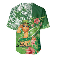 Aloha Hawaii St Patrick's Day Baseball Jersey Polynesian Style