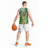 Aloha Hawaii St Patrick's Day Basketball Jersey Polynesian Style