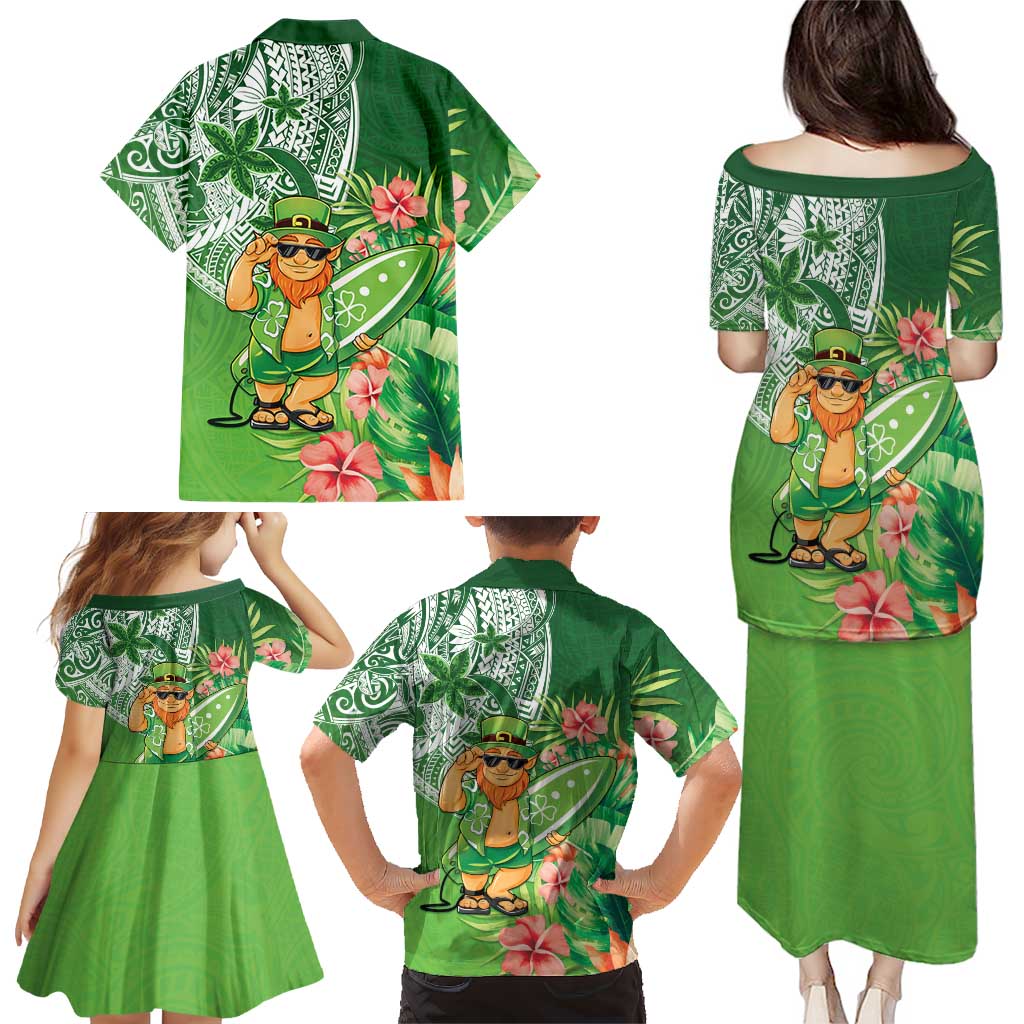 Aloha Hawaii St Patrick's Day Family Matching Puletasi and Hawaiian Shirt Polynesian Style LT05 - Polynesian Pride