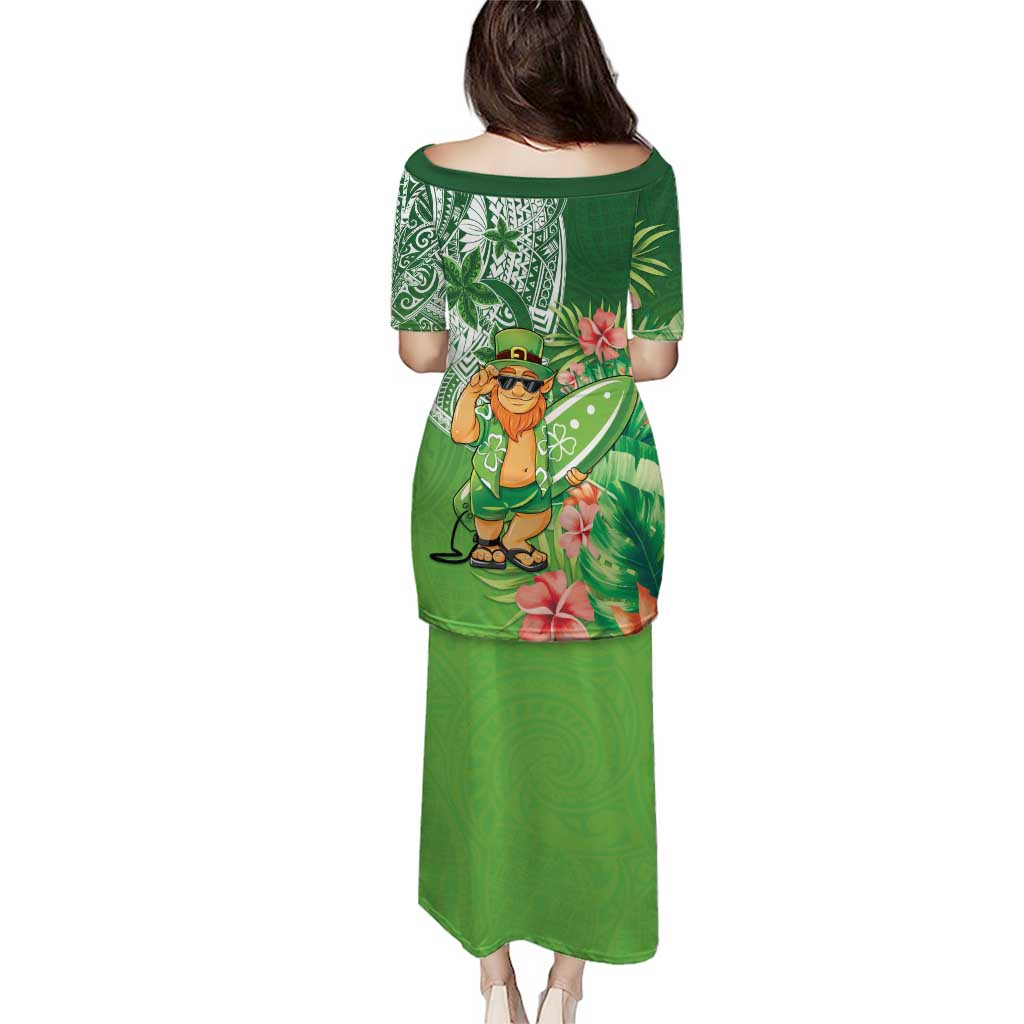 Aloha Hawaii St Patrick's Day Family Matching Puletasi and Hawaiian Shirt Polynesian Style LT05 - Polynesian Pride