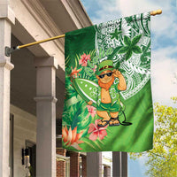 Aloha Hawaii St Patrick's Day Garden Flag Polynesian Style