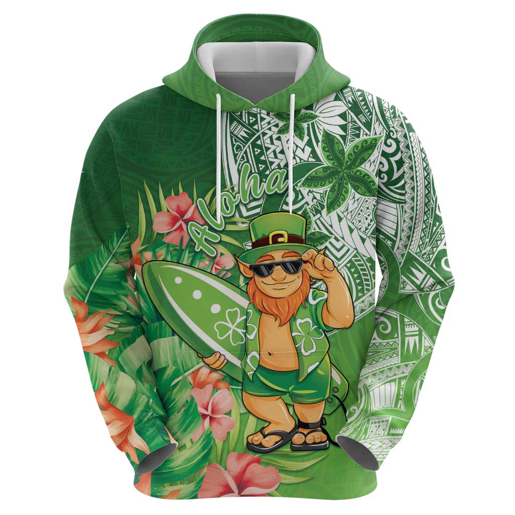 Aloha Hawaii St Patrick's Day Hoodie Polynesian Style