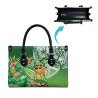 Aloha Hawaii St Patrick's Day Leather Bag Polynesian Style