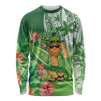 Aloha Hawaii St Patrick's Day Long Sleeve Shirt Polynesian Style