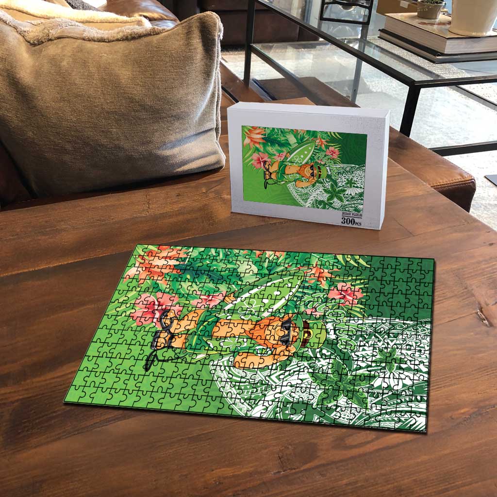 Aloha Hawaii St Patrick's Day Puzzle Polynesian Style