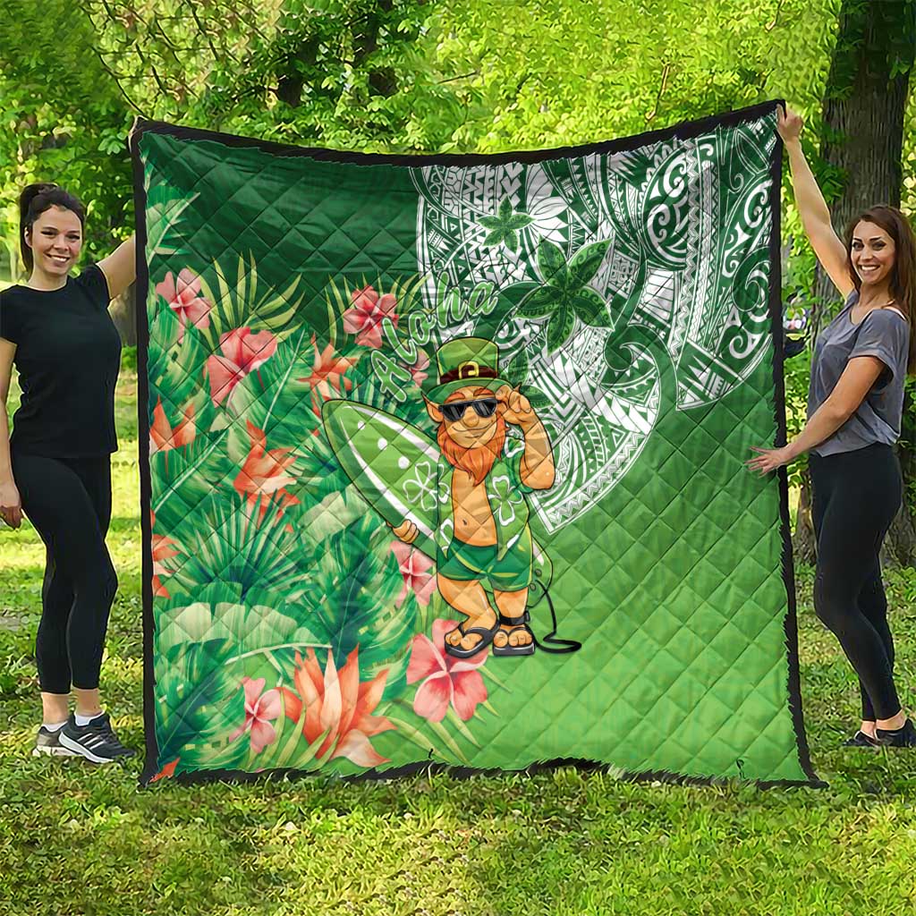 Aloha Hawaii St Patrick's Day Quilt Polynesian Style