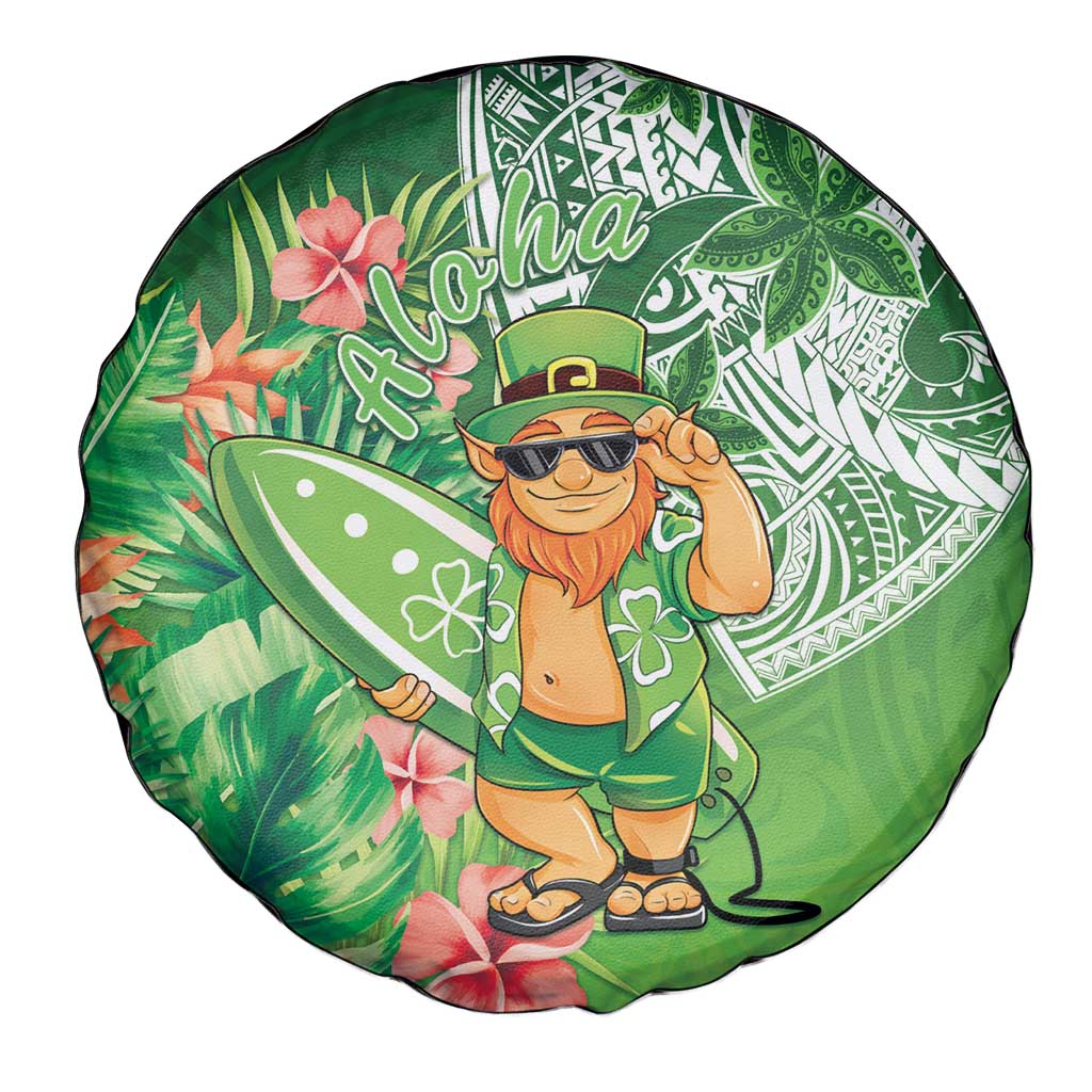 Aloha Hawaii St Patrick's Day Spare Tire Cover Polynesian Style
