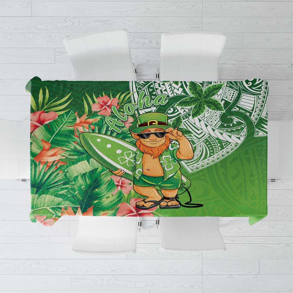 Aloha Hawaii St Patrick's Day Tablecloth Polynesian Style