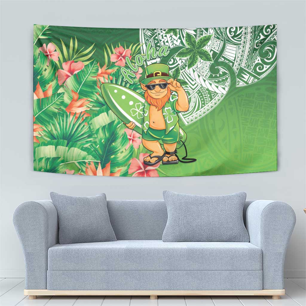 Aloha Hawaii St Patrick's Day Tapestry Polynesian Style