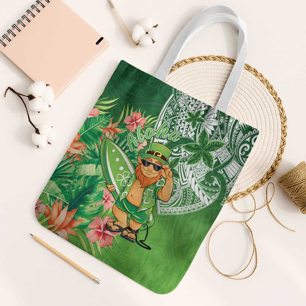 Aloha Hawaii St Patrick's Day Tote Bag Polynesian Style