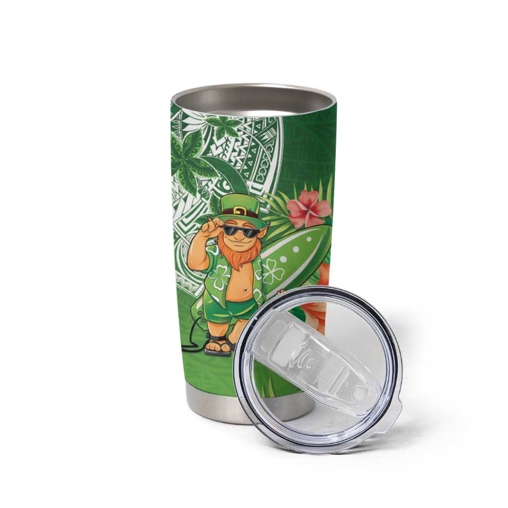 Aloha Hawaii St Patrick's Day Tumbler Cup Polynesian Style