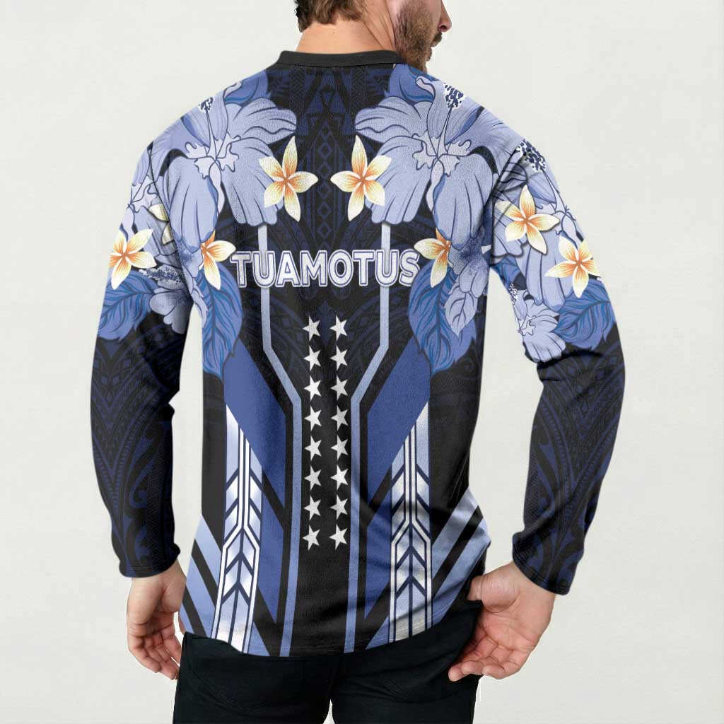 French Polynesia Tuamotu Archipelago Button Sweatshirt Polynesian Pattern Unique Style