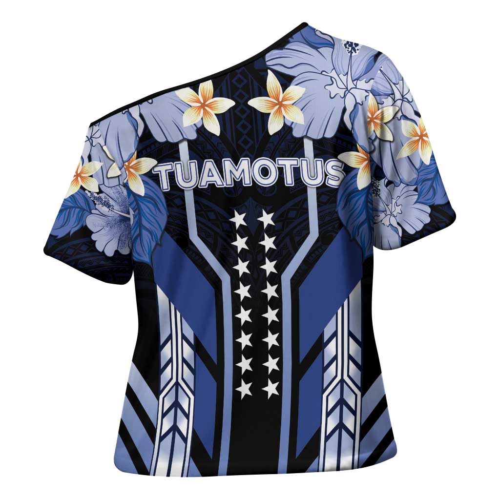 French Polynesia Tuamotu Archipelago Cross Shoulder Shirt Polynesian Pattern Unique Style