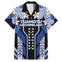 French Polynesia Tuamotu Archipelago Family Matching Off Shoulder Short Dress and Hawaiian Shirt Polynesian Pattern Unique Style LT05 Dad's Shirt - Short Sleeve Navy - Polynesian Pride