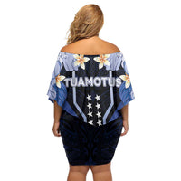 French Polynesia Tuamotu Archipelago Family Matching Off Shoulder Short Dress and Hawaiian Shirt Polynesian Pattern Unique Style LT05 - Polynesian Pride