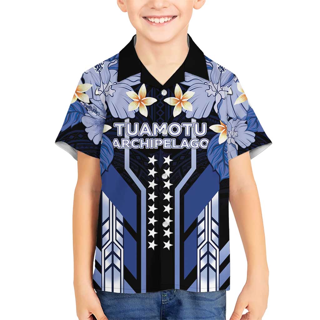 French Polynesia Tuamotu Archipelago Family Matching Off Shoulder Short Dress and Hawaiian Shirt Polynesian Pattern Unique Style LT05 Son's Shirt Navy - Polynesian Pride