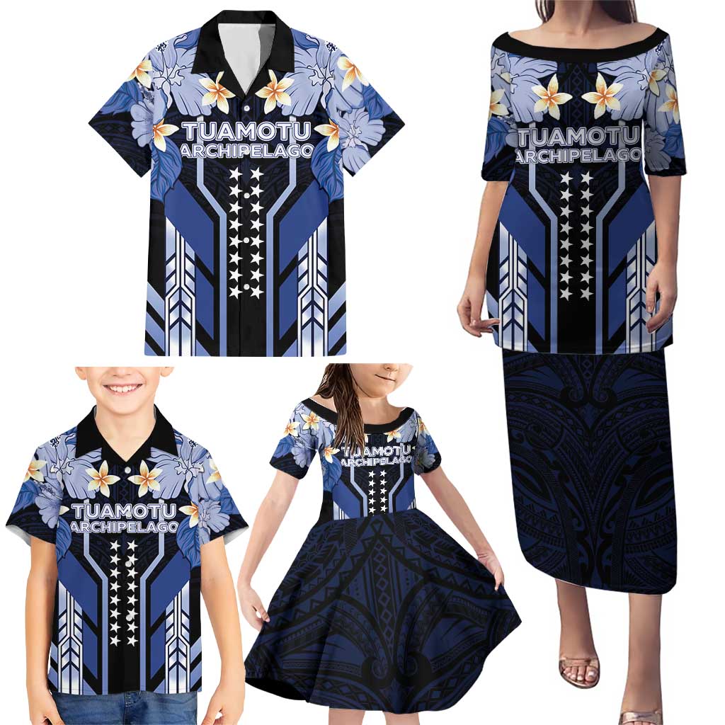 French Polynesia Tuamotu Archipelago Family Matching Puletasi and Hawaiian Shirt Polynesian Pattern Unique Style