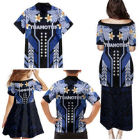 French Polynesia Tuamotu Archipelago Family Matching Puletasi and Hawaiian Shirt Polynesian Pattern Unique Style