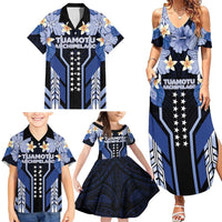 French Polynesia Tuamotu Archipelago Family Matching Summer Maxi Dress and Hawaiian Shirt Polynesian Pattern Unique Style LT05 - Polynesian Pride