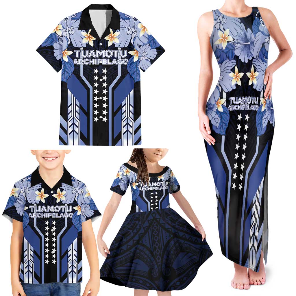 French Polynesia Tuamotu Archipelago Family Matching Tank Maxi Dress and Hawaiian Shirt Polynesian Pattern Unique Style LT05 - Polynesian Pride