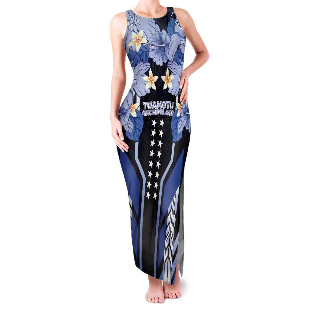 French Polynesia Tuamotu Archipelago Family Matching Tank Maxi Dress and Hawaiian Shirt Polynesian Pattern Unique Style LT05 Mom's Dress Navy - Polynesian Pride