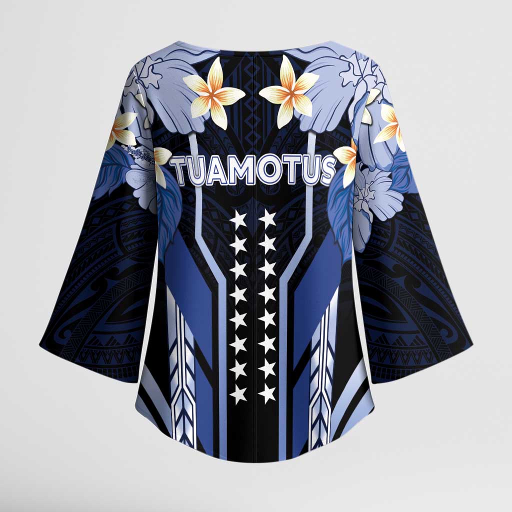 French Polynesia Tuamotu Archipelago Kimono Sleeve Blouse Polynesian Pattern Unique Style
