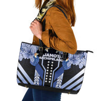 French Polynesia Tuamotu Archipelago Leather Tote Bag Polynesian Pattern Unique Style