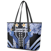 French Polynesia Tuamotu Archipelago Leather Tote Bag Polynesian Pattern Unique Style