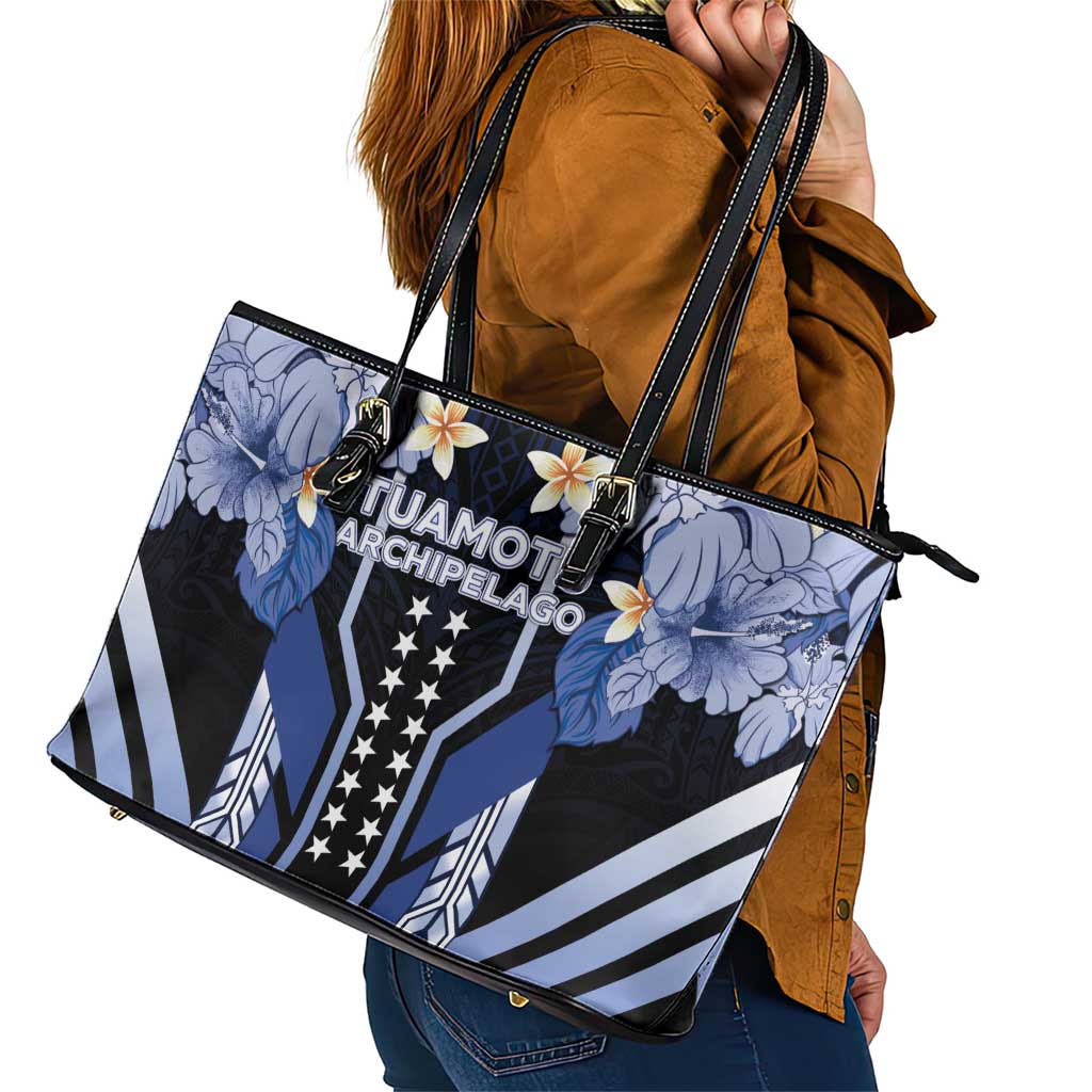 French Polynesia Tuamotu Archipelago Leather Tote Bag Polynesian Pattern Unique Style