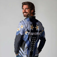 French Polynesia Tuamotu Archipelago Long Sleeve Polo Shirt Polynesian Pattern Unique Style