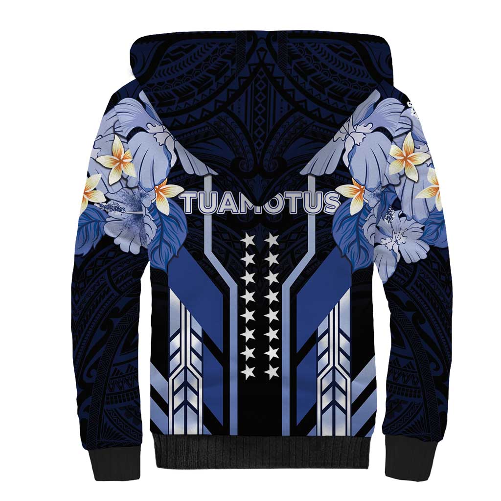 French Polynesia Tuamotu Archipelago Sherpa Hoodie Polynesian Pattern Unique Style