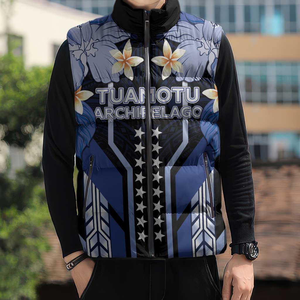 French Polynesia Tuamotu Archipelago Sleeveless Puffer Jacket Polynesian Pattern Unique Style