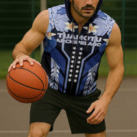 French Polynesia Tuamotu Archipelago Sleeveless Zip Hoodie Polynesian Pattern Unique Style