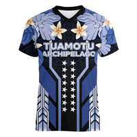 French Polynesia Tuamotu Archipelago Women V-Neck T-Shirt Polynesian Pattern Unique Style