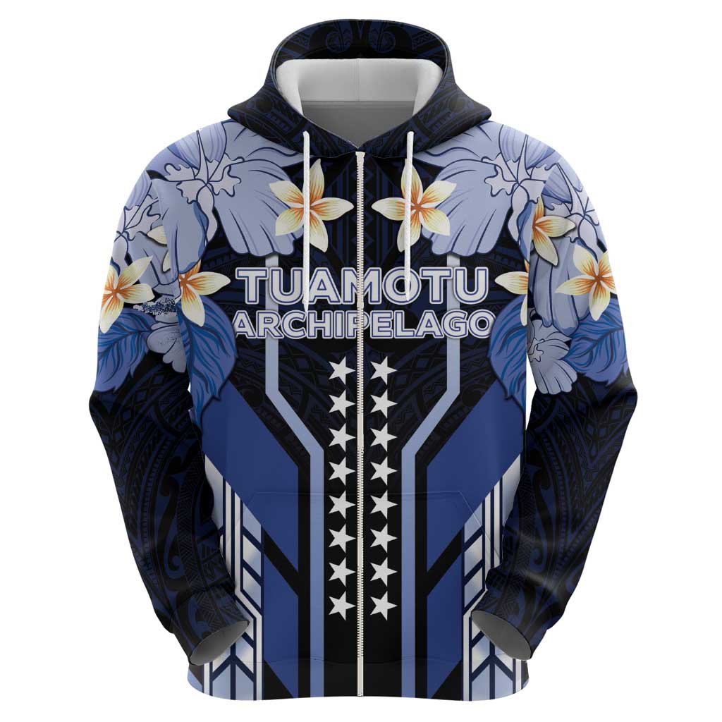 French Polynesia Tuamotu Archipelago Zip Hoodie Polynesian Pattern Unique Style