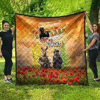 Australia And New Zealand ANZAC Day Quilt Kangaroo And Kiwi Bird Soldiers Lest We Forget LT05 - Polynesian Pride