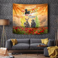 Australia And New Zealand ANZAC Day Tapestry Kangaroo And Kiwi Bird Soldiers Lest We Forget LT05 - Polynesian Pride