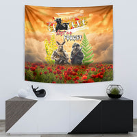 Australia And New Zealand ANZAC Day Tapestry Kangaroo And Kiwi Bird Soldiers Lest We Forget LT05 - Polynesian Pride
