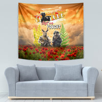 Australia And New Zealand ANZAC Day Tapestry Kangaroo And Kiwi Bird Soldiers Lest We Forget LT05 - Polynesian Pride