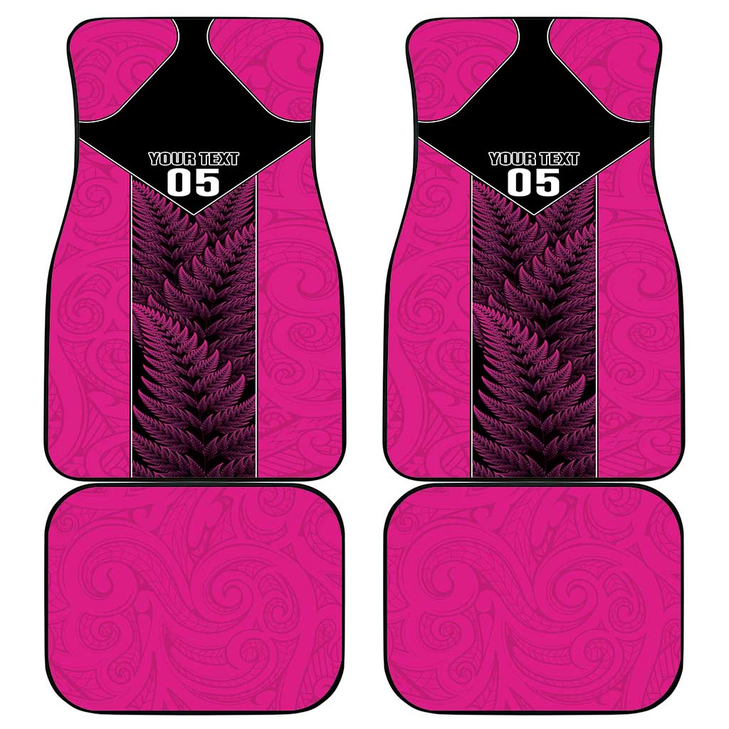 New Zealand Fern Rugby Car Mats Pink Maori Pattern