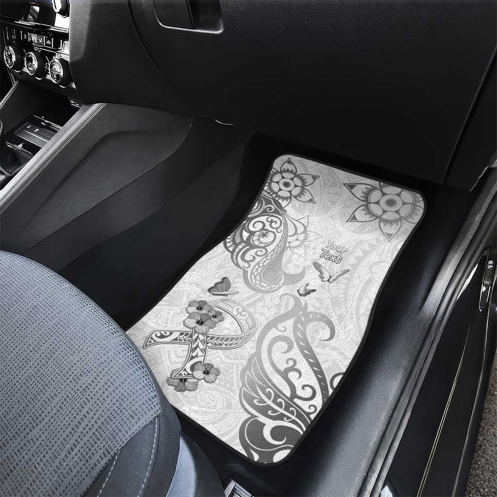 Brain Cancer Awareness Car Mats Ribbon Polynesian Pattern