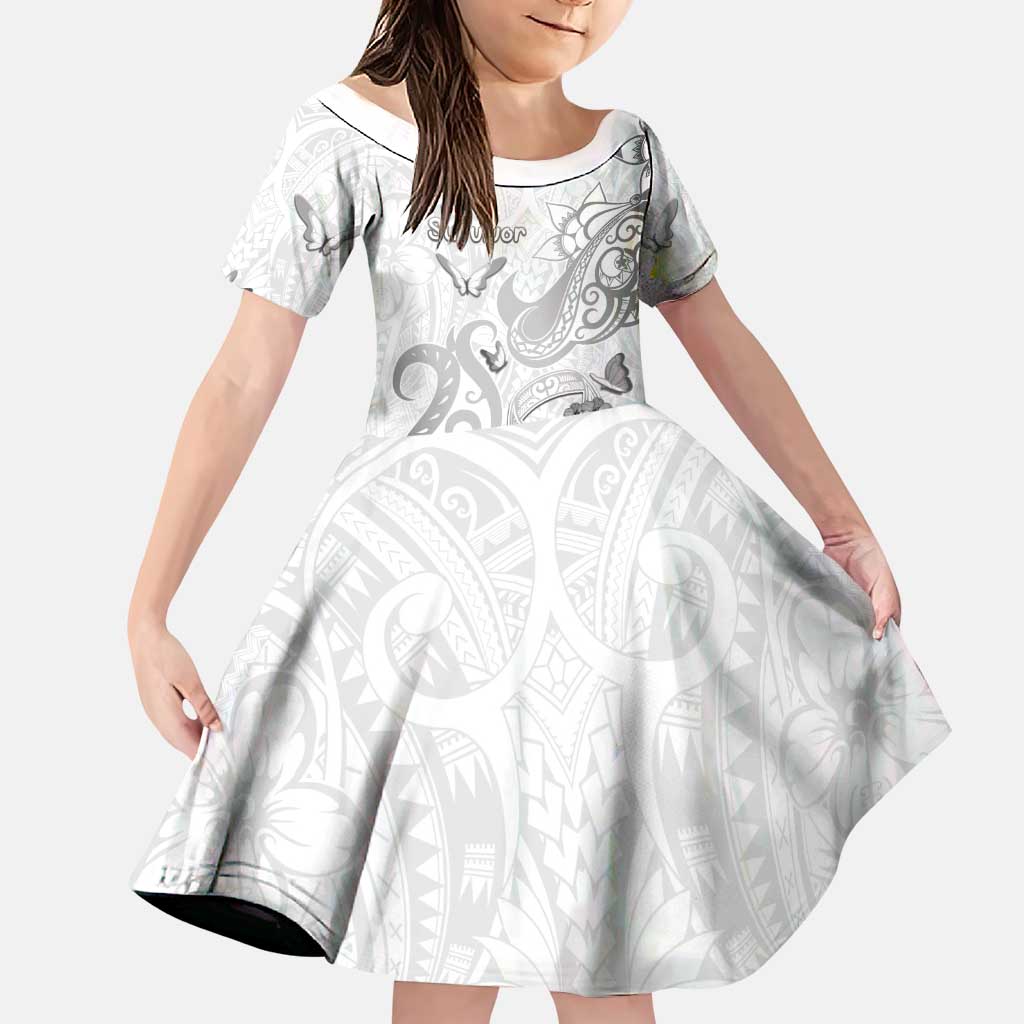 Personalised Brain Cancer Awareness Family Matching Puletasi and Hawaiian Shirt Ribbon Polynesian Pattern