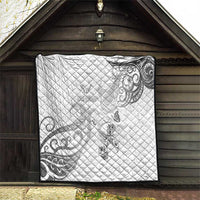 Brain Cancer Awareness Quilt Ribbon Polynesian Pattern