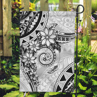 Polynesian Pattern With Plumeria Flowers Garden Flag White LT05 Garden Flag White - Polynesian Pride