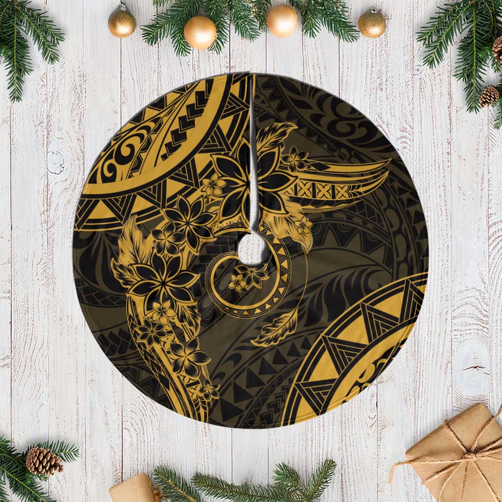 Polynesian Sunset Plumeria Tree Skirt Gold Polynesian Tattoo LT05 Casual Gold - Polynesian Pride